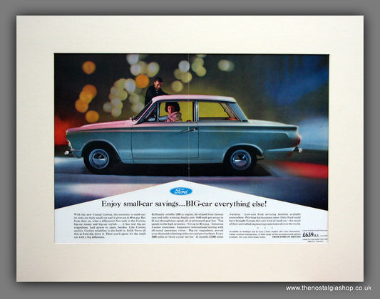 Ford Consul Cortina. Original Advert 1962 (ref AD120M)