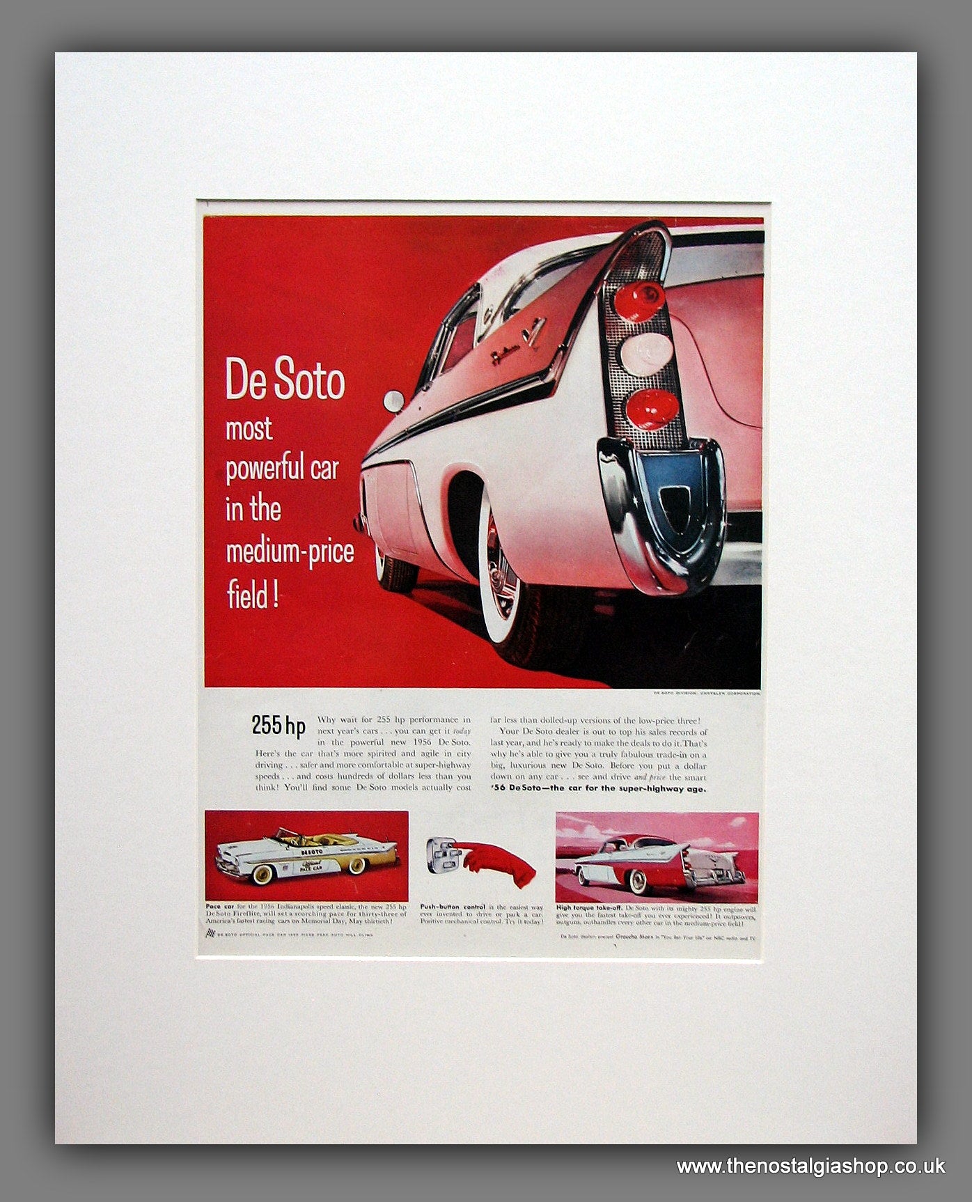 De Soto. 1956 Original American Advert (ref AD124M)