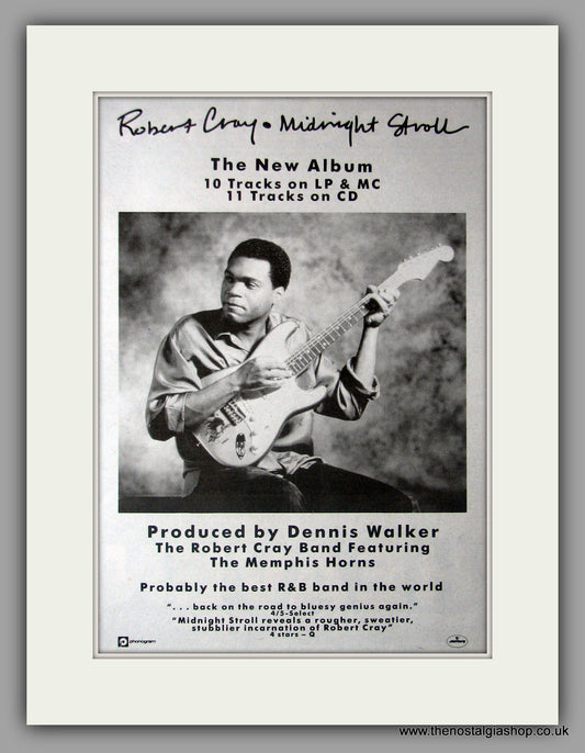 Robert Cray. Midnight Stroll. 1990 Original Advert (ref AD50894)