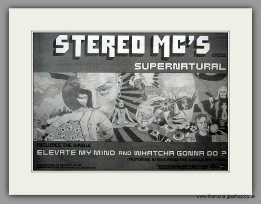 Stereo Mc's. Supernatural. 1990 Original Advert (ref AD50895)