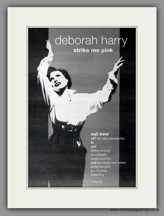 Deborah Harry. Strike Me Pink. 1993 Original Advert (ref AD50922)