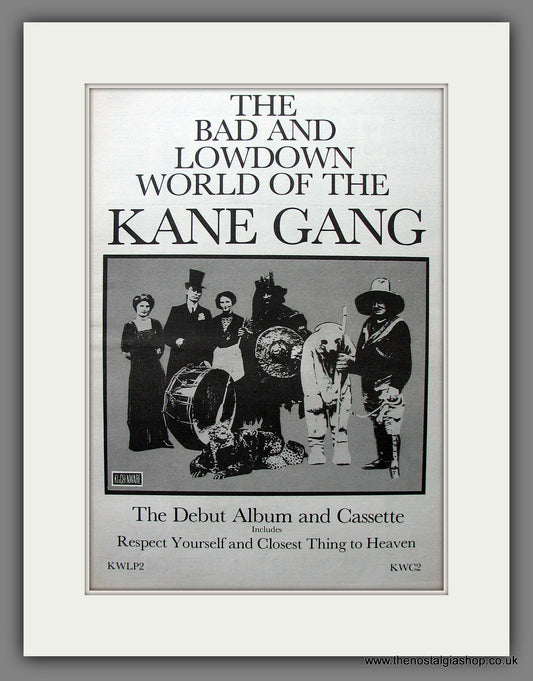 Kane Gang. Debut Album. Original Advert 1985 (ref AD13538)