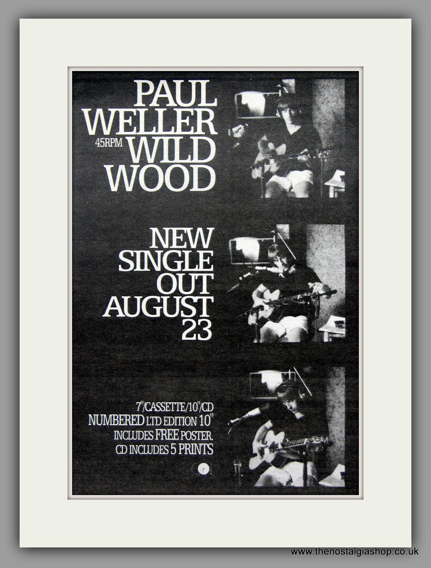 Paul Weller. Wild Wood 1993 Original Advert (ref AD51084)