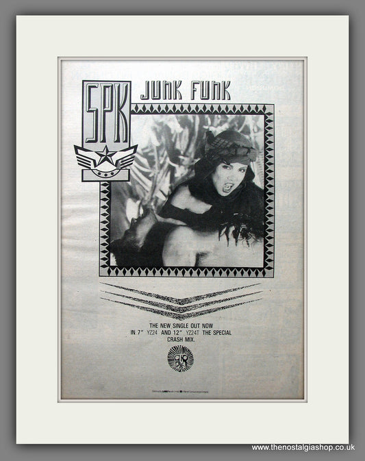 SPK Junk Funk. Original Advert 1984 (ref AD13545)