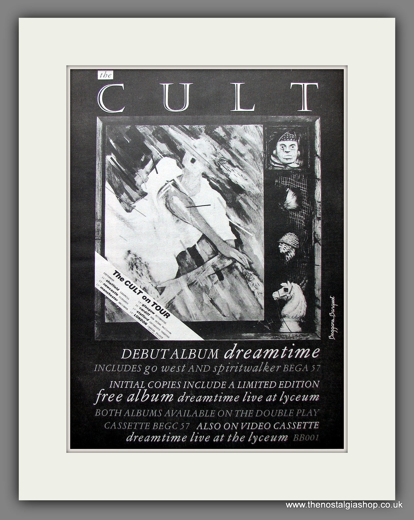 Cult (The) Dreamtime. Debut Album. Original Advert 1984 (ref AD13549)