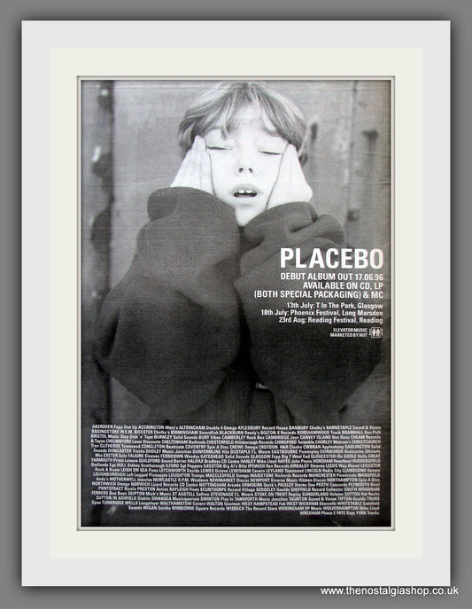 Placebo. Debut Album. Original Advert 1996 (ref AD13590)