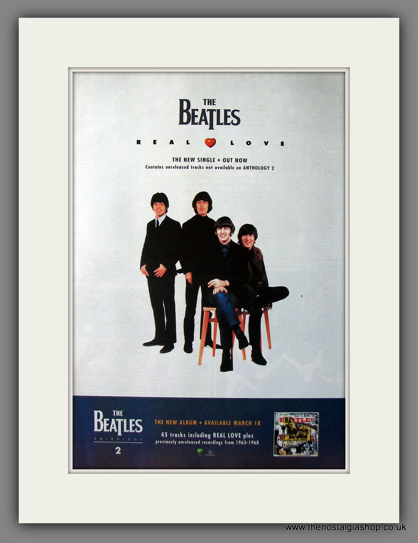 Beatles (The) Real Love. Original Advert 1996 (ref AD13600)