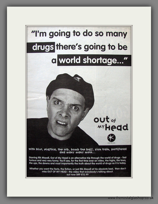 Rik Mayall. Out Of My Head. Original Advert 1995 (ref AD13605)