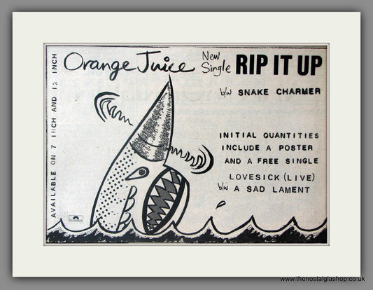 Orange Juice. Rip It Up. Vintage Advert 1983 (ref AD51097)