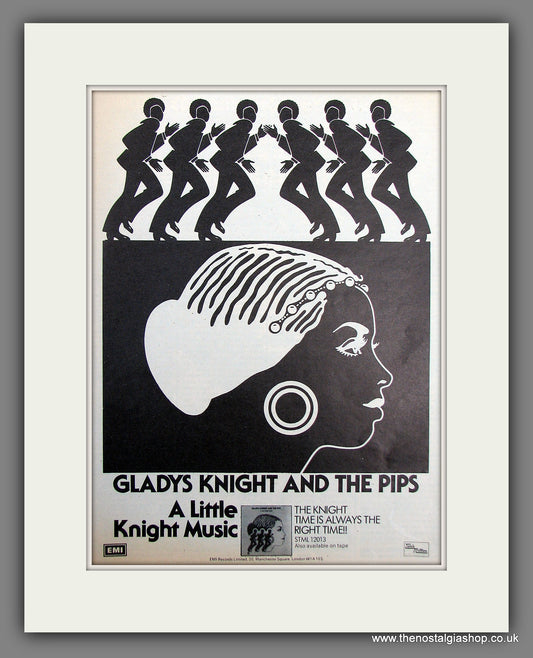 Gladys Knight And The Pips. Knight Music. 1976 Original Advert (ref AD55980)