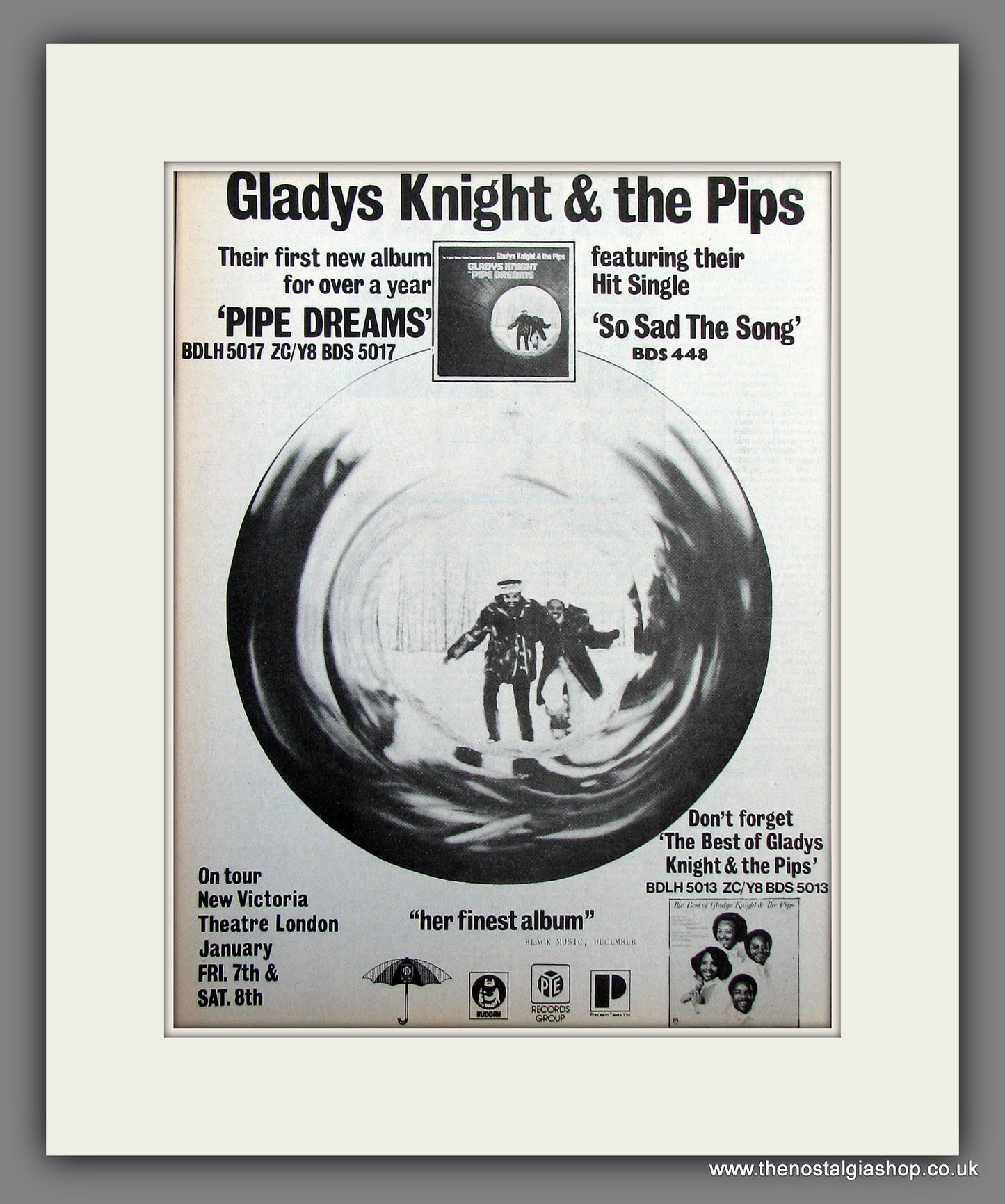 Gladys Knight And The Pips. Pipe Dreams. 1977 Original Advert (ref AD55981)