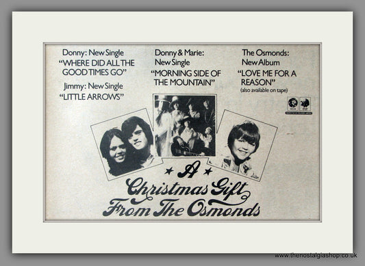 Osmonds (The) A Christmas Gift. Vintage Advert 1974 (ref AD51134)