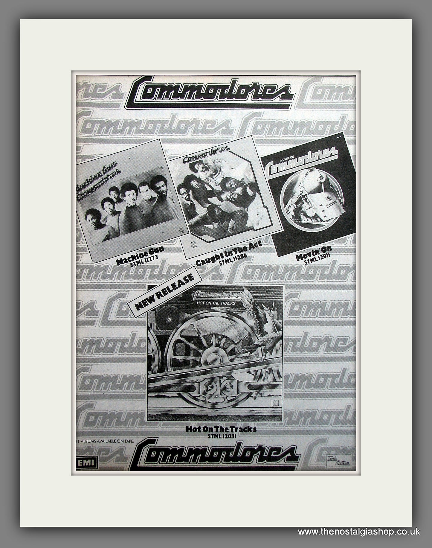 Commodores. Hot On The Tracks. 1976 Original Advert (ref AD55993)