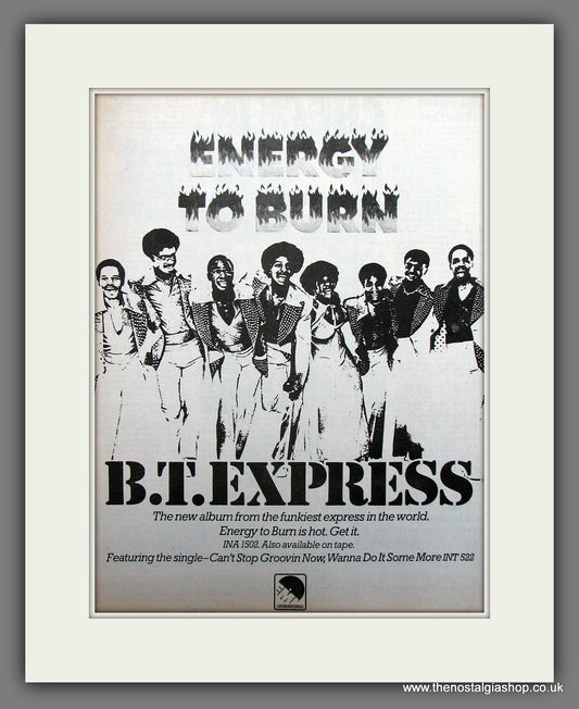 B.T. Express. Energy To Burn. 1976 Original Advert (ref AD56000)