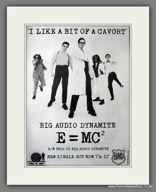 Big Audio Dynamite. E=MC. Original Advert 1986 (ref AD56126)