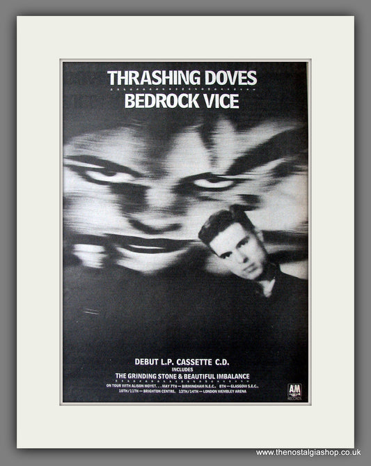 Thrashing Doves Bedrock Vice. Original Advert 1987 (ref AD13708)