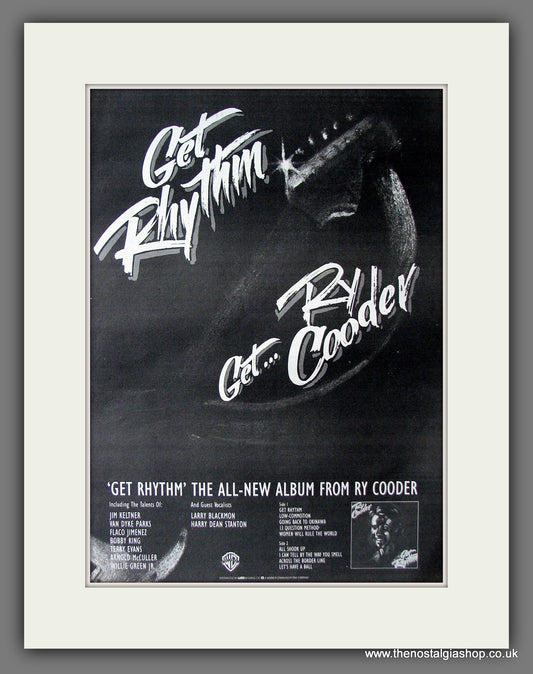 Ry Cooder Get Rhythm. Original Advert 1987 (ref AD13713)