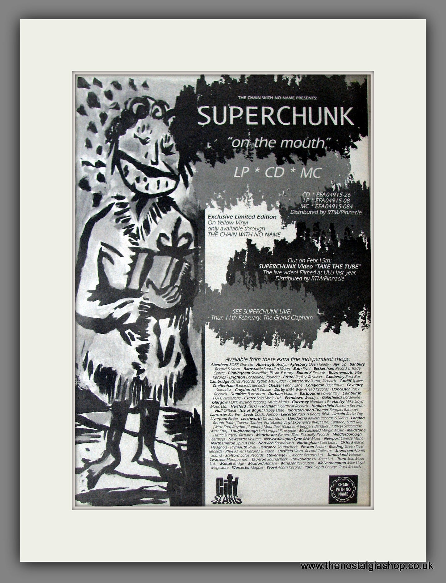 Superchunk On The Mouth. Original Advert 1993 (ref AD13715)