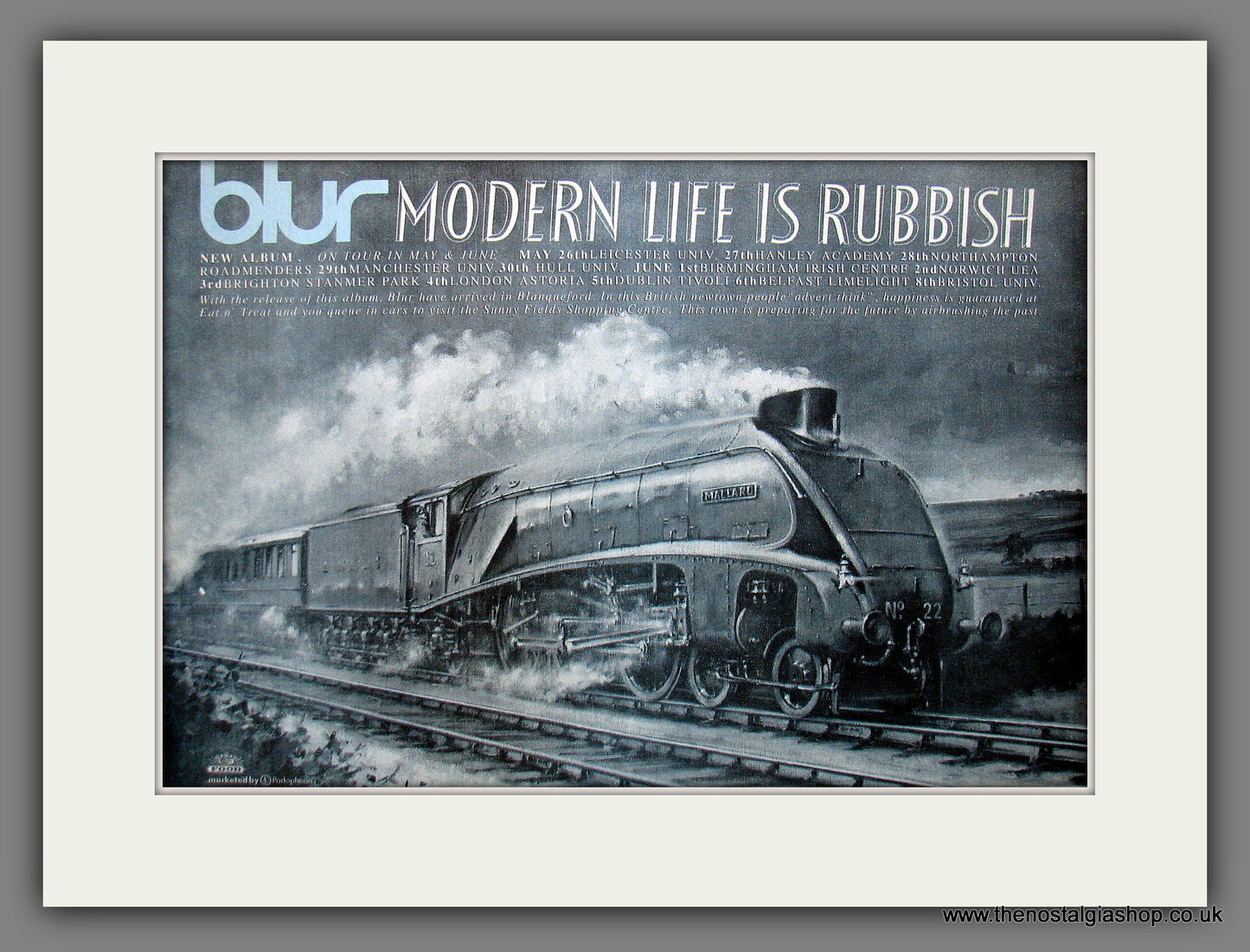 Blur Modern Life Is Rubbish. Original Advert 1993 (ref AD13717)