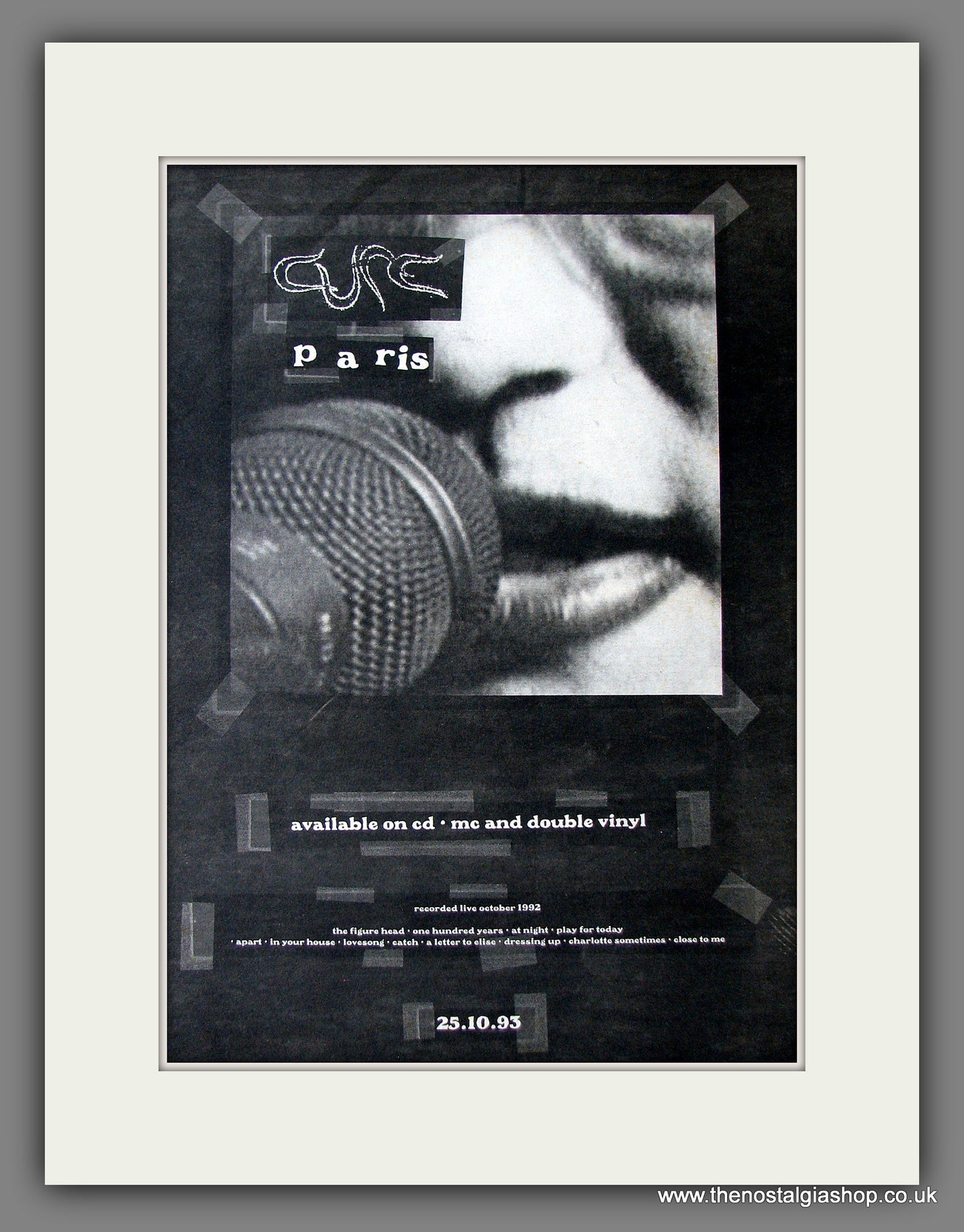 Cure (The) Paris. Original Advert 1993 (ref AD13722)