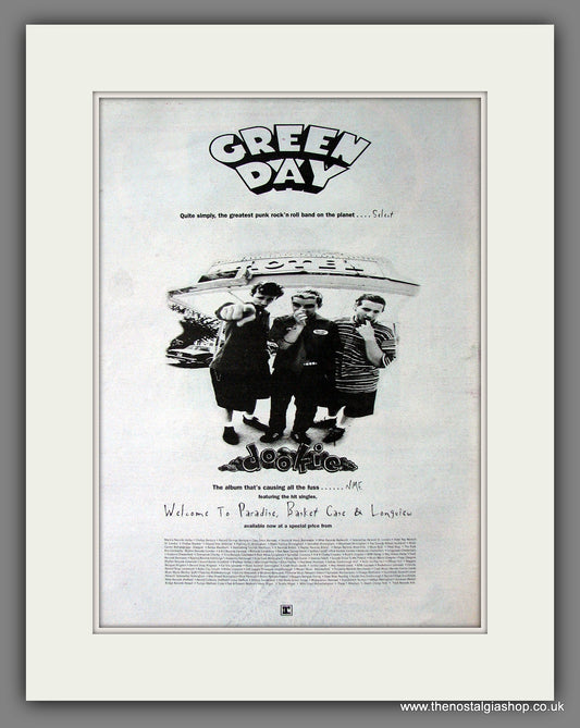 Green Day Dookie. Original Advert 1995 (ref AD13725)