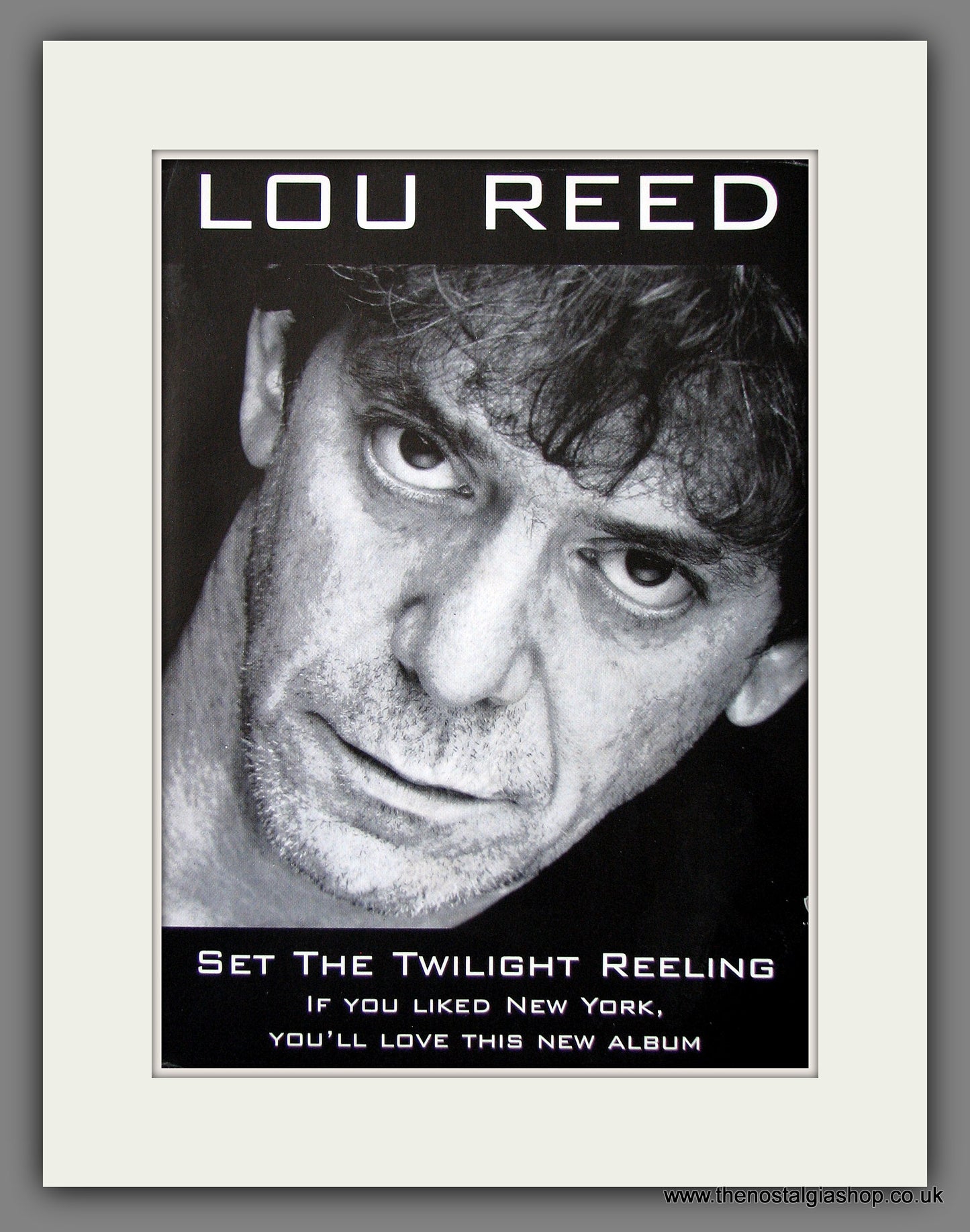 Lou Reed Set The Twilight Reeling.  Original Vintage Advert 1996 (ref AD56036)