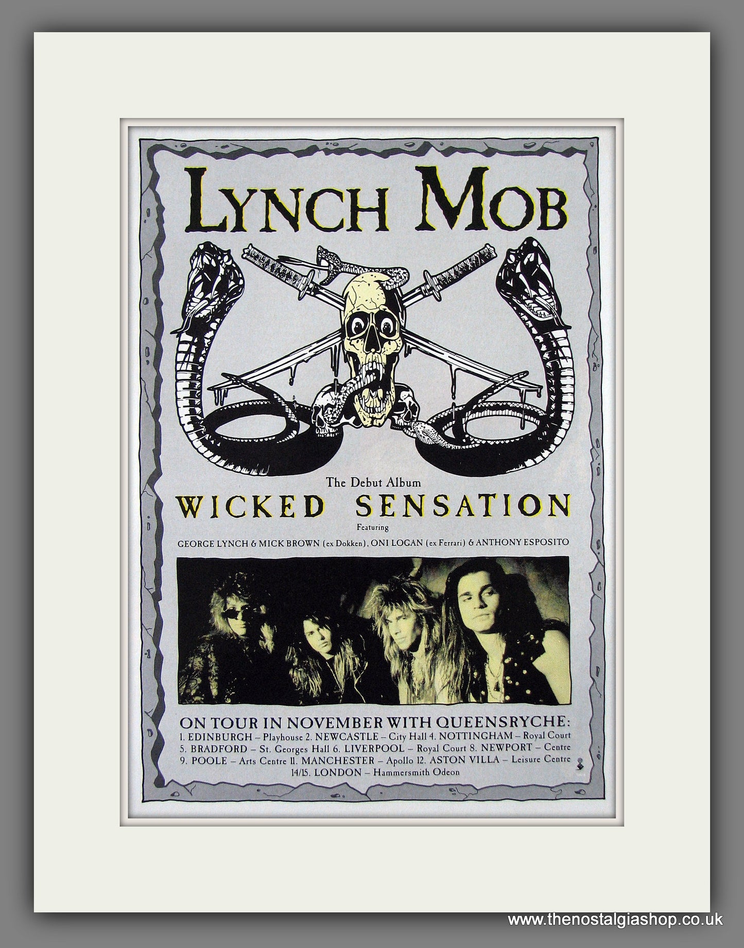 Lynch Mob Wicked Sensation.  Original Vintage Advert 1990 (ref AD56046)