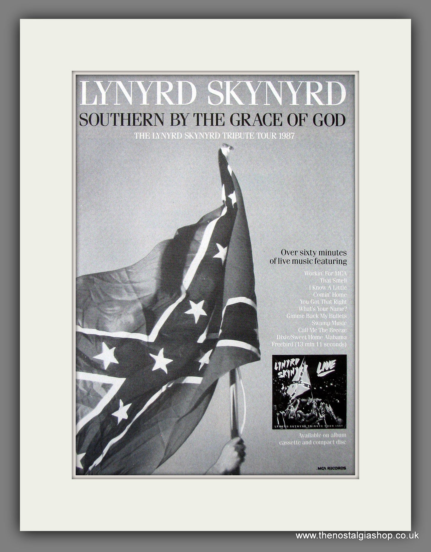 Lynyrd Skynyrd Tribute Tour 1987. Original Vintage Advert (ref AD56107)