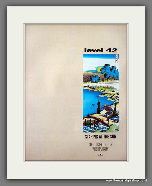 Level 42 Staring At The Sun 1988. Original Vintage Advert (ref AD56110)