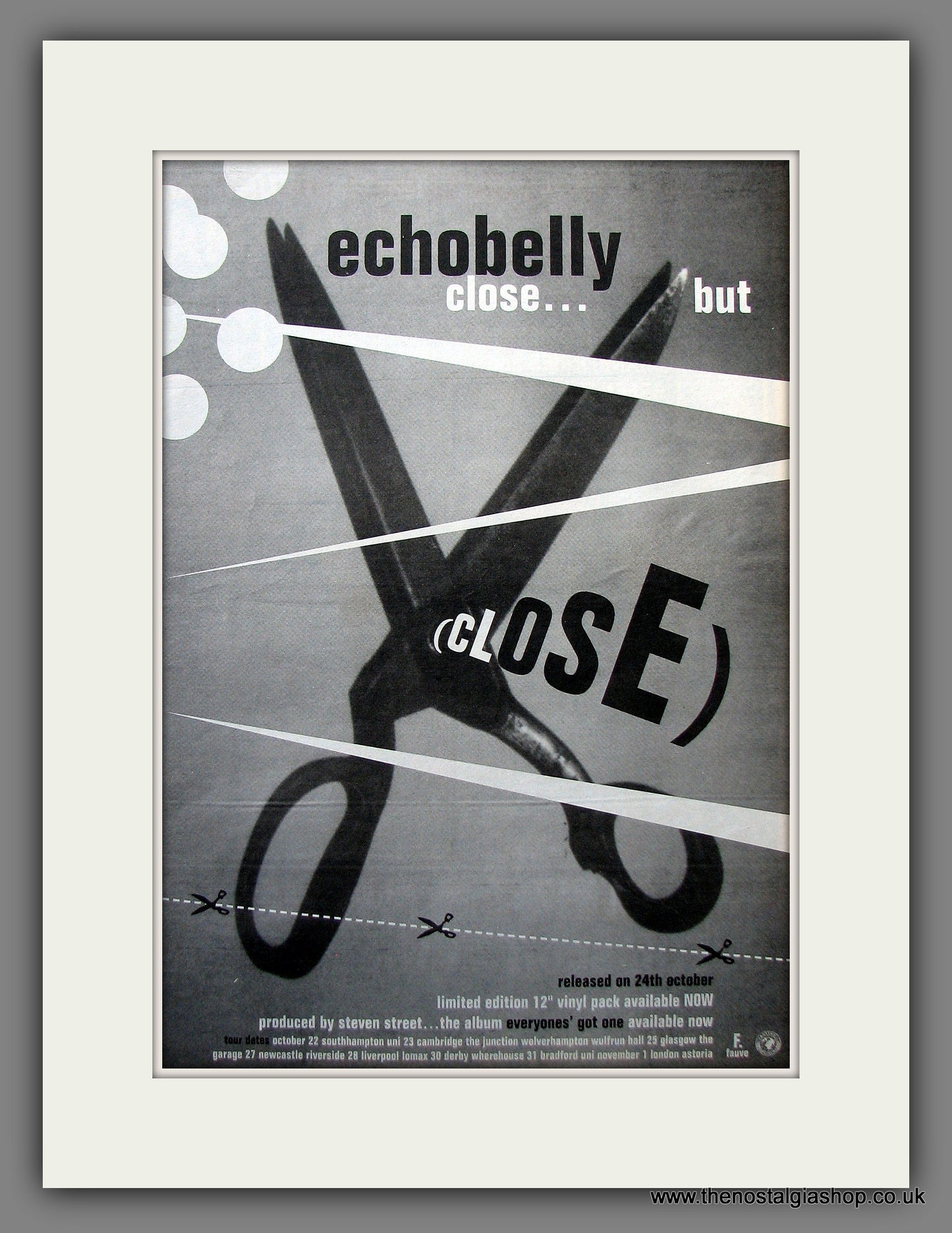 Echobelly Close...But. Original Advert 1994 (ref AD13733)