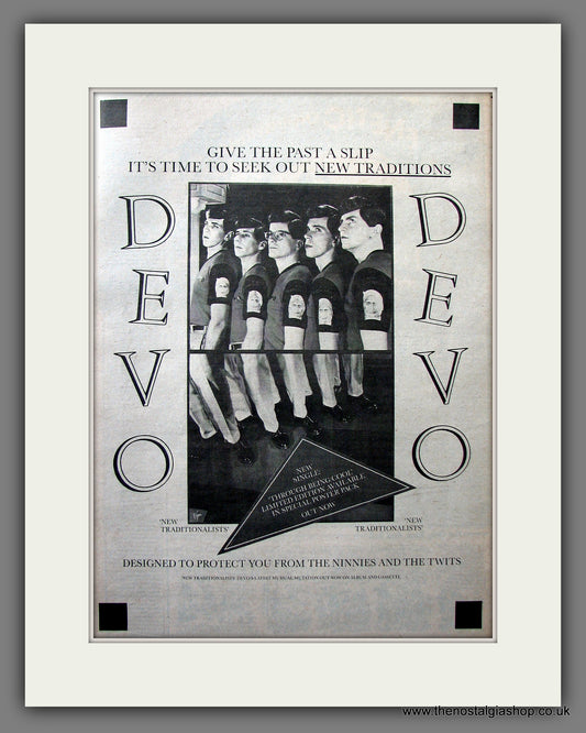 Devo New Traditionalists. Original Advert 1981 (ref AD13745)