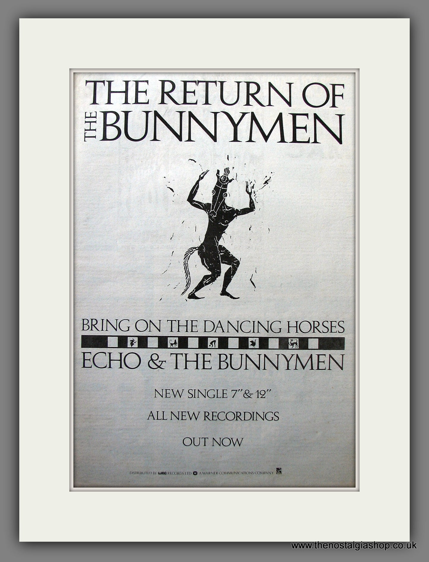 Echo And The Bunnymen Bring On The Dancing Horses. Original Advert 1985 (ref AD13748)