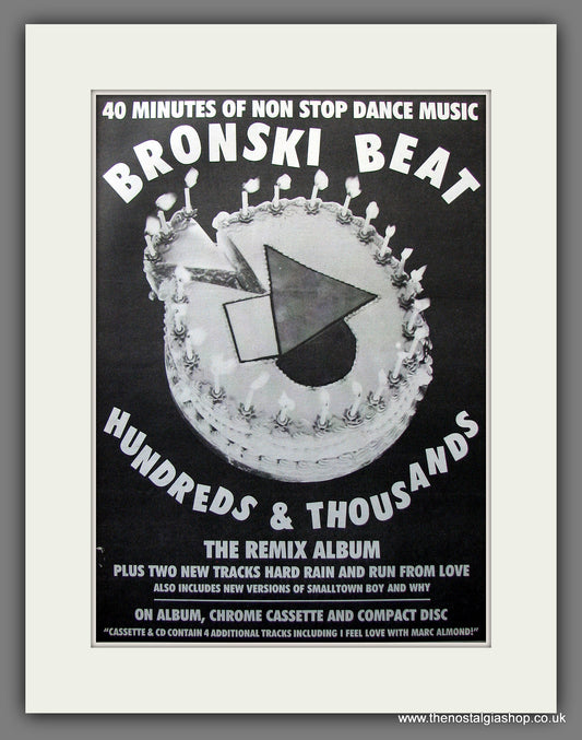 Bronski Beat Hundreds And Thousands. Original Advert 1985 (ref AD13750)