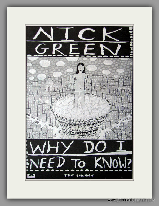 Nick Green. Why Do I Need To Know. 1994 Original Advert (ref AD51306)