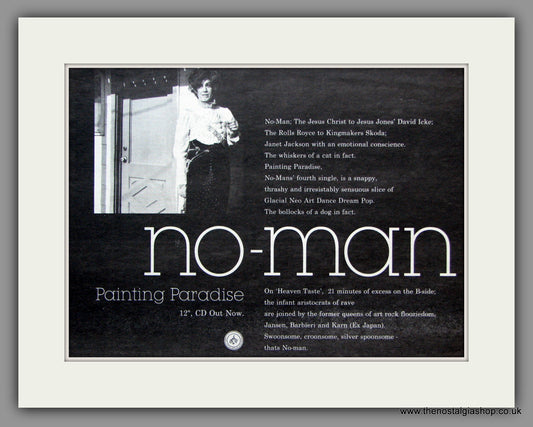 No-Man. Painting Paradise. 1993 Original Advert (ref AD51309)