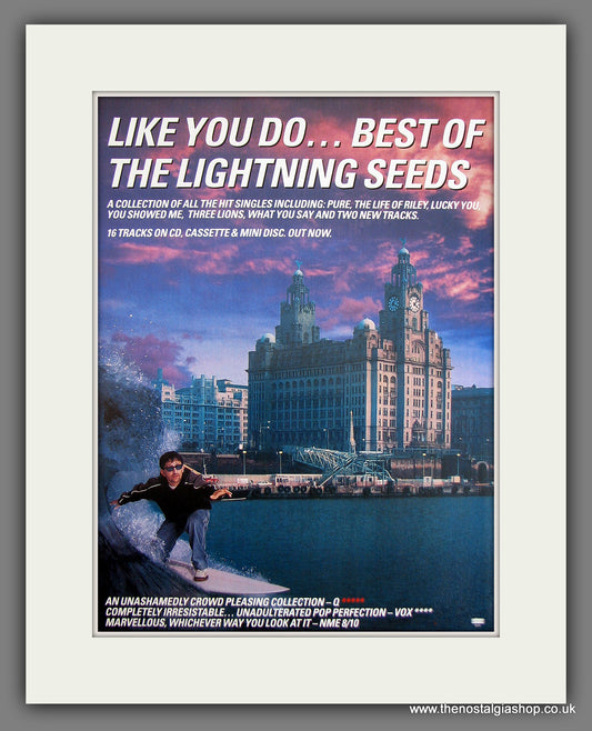 Lightening Seeds (The) The Best Of. Original Vintage Advert 1998 (ref AD56200)