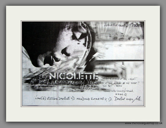 Nicolette. Let No One Live Rent Free.... 1996 Original Advert (ref AD51314)