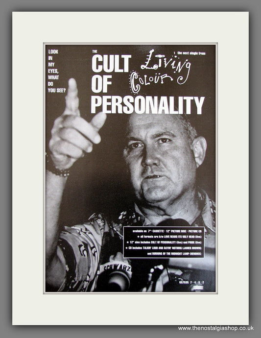 Living Colour Cult Of Personality. Original Vintage Advert 1991 (ref AD56207)