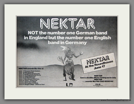 Nektar. On Tour. 1973 Original Advert (ref AD51322)