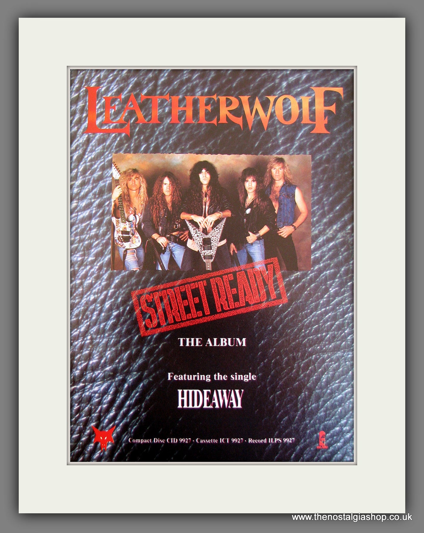 Leather Wolf Street Ready. Original Vintage Advert 1989 (ref AD56229)