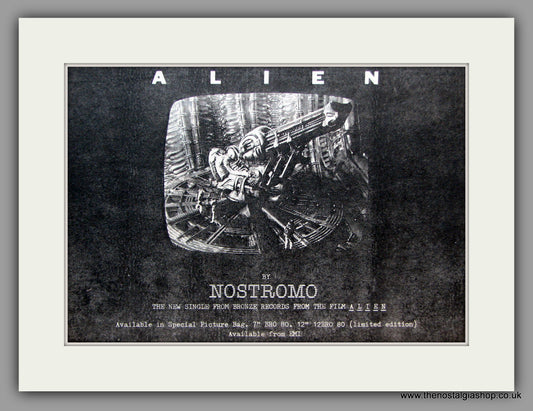 Nostromo. Theme From Alien. 1979 Original Advert (ref AD51341)