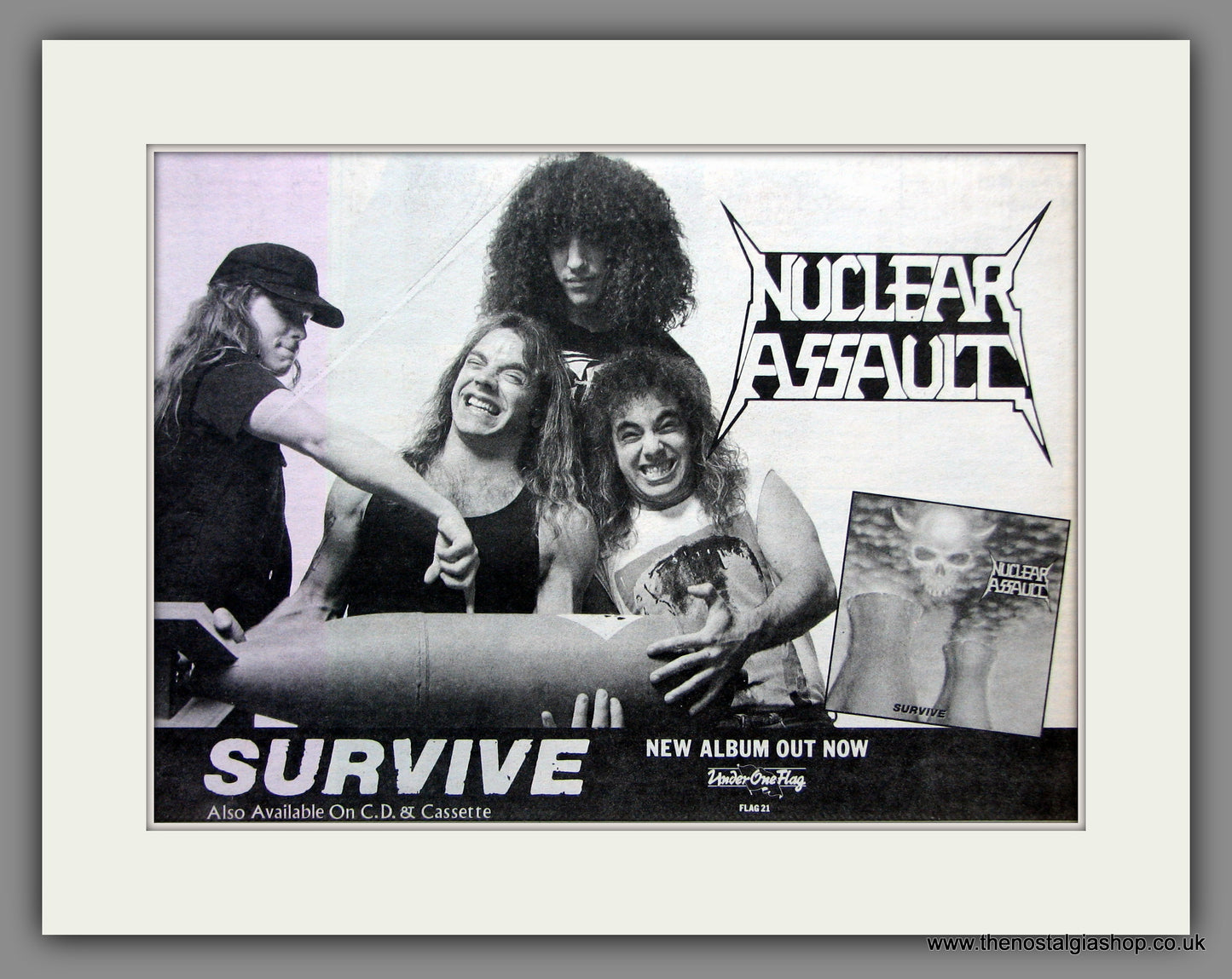 Nuclear Assault. Survive. 1988 Original Advert (ref AD51346)