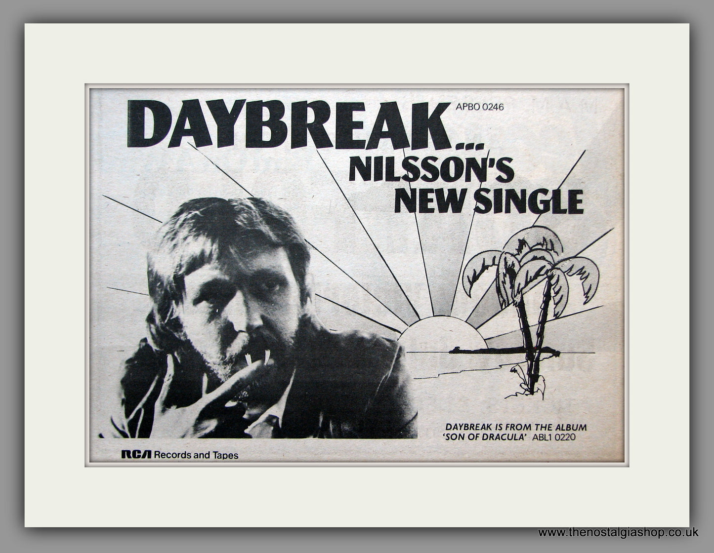 Nilsson. Daybreak. 1974 Original Advert (ref AD51348)