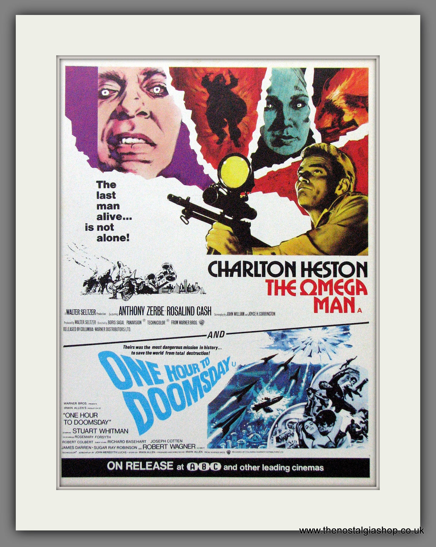 Omega Man (The) Charlton Heston. Vintage Original Advert 1972 (ref AD56146)