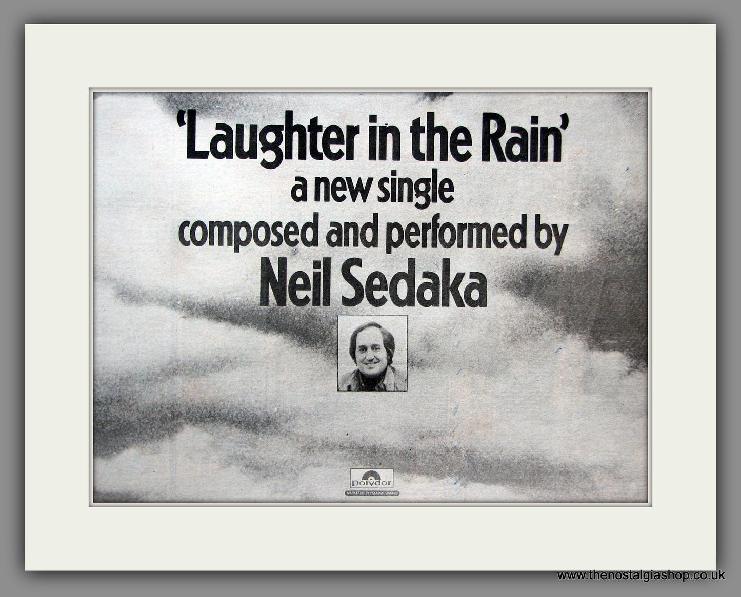 Neil Sedaka. Laughter In The Rain. 1974 Original Advert (ref AD51365)