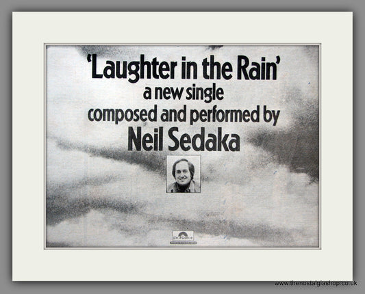 Neil Sedaka. Laughter In The Rain. 1974 Original Advert (ref AD51365)