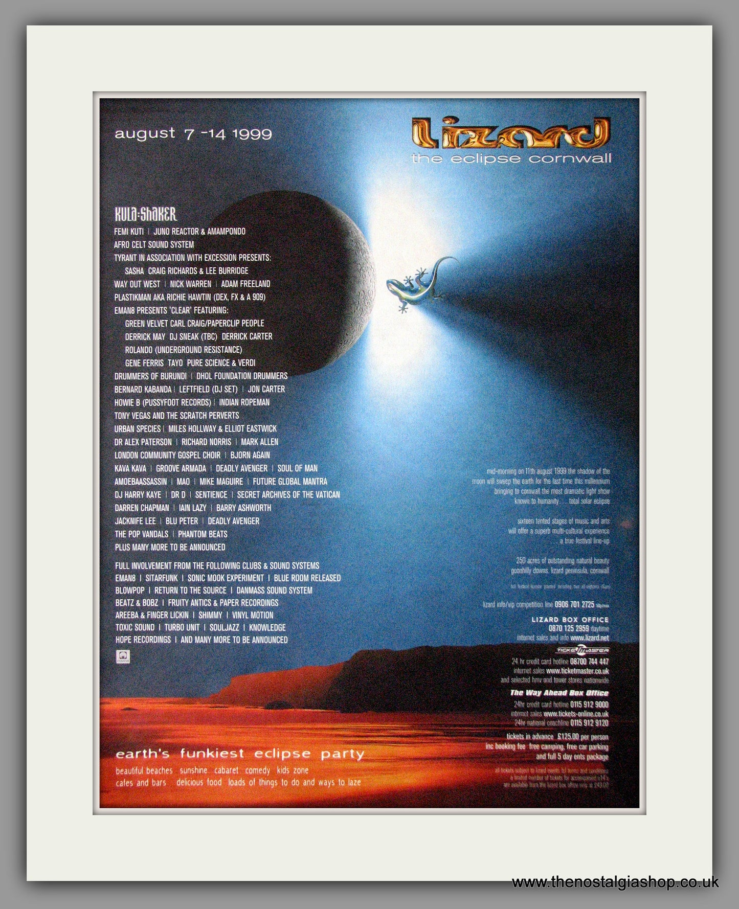 Lizard. The Eclipse, Cornwall. 1999 Original Advert (ref AD11241)