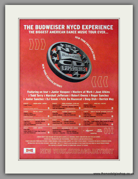 NYCD Experience, Music and Dance Tour. 1996 Original Advert (ref AD11243)