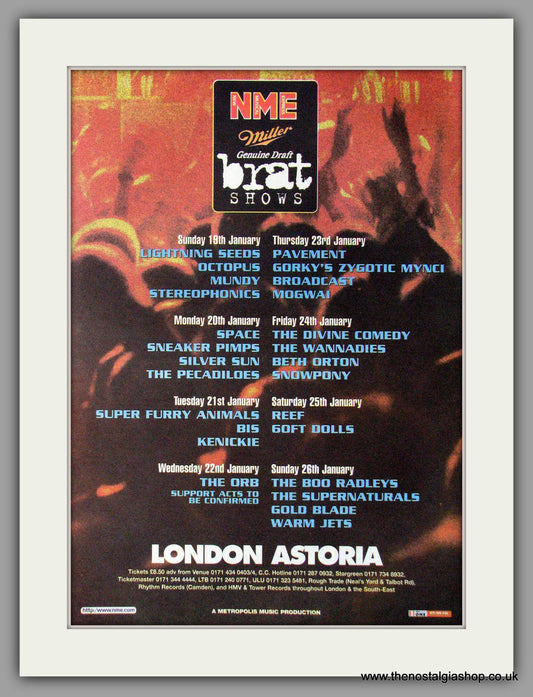 London Astoria Brat Shows. 1996 Original Advert (ref AD11256)