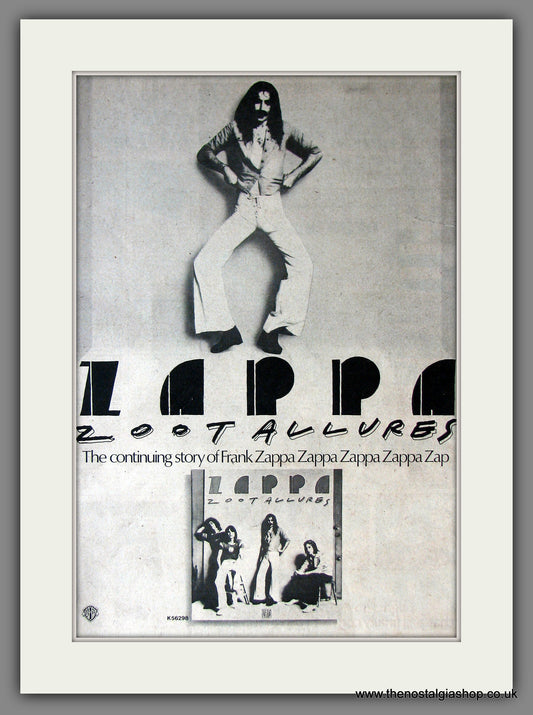 Frank Zappa. Zoot Allures. 1977 Original Advert (ref AD13789)